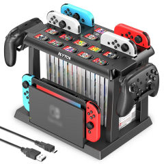 KYTOK For Switch Joycon Charger Pro Controller Holder Switch Game Storage Tower For Nintendo Switch OLED Charging Dock Station