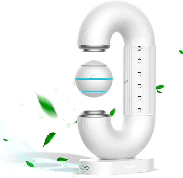 Air Purifier for Home or Office Desktop with Levitating Ball, Small Room Air Cleaner