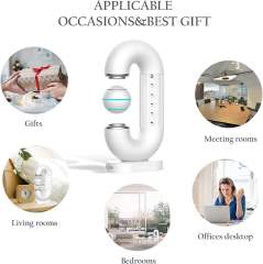 Air Purifier for Home or Office Desktop with Levitating Ball, Small Room Air Cleaner