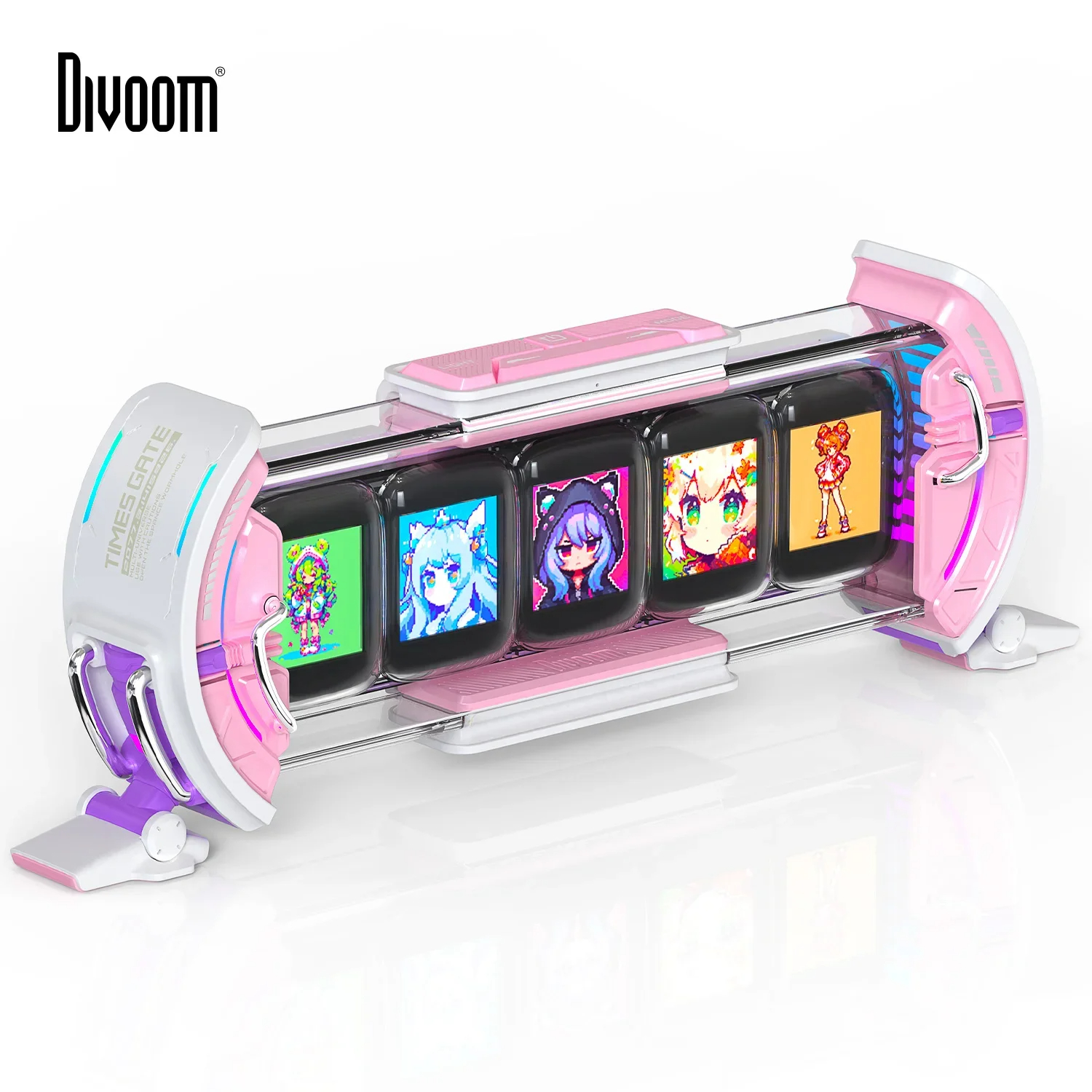 Divoom Times Gate Screen Display Pixel Art Gaming Setup Alarm