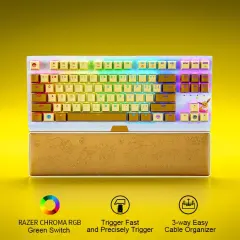Razer x Pokémon Eevee Blackwidow TKL Wired Mechanical Keyboard Green Switch