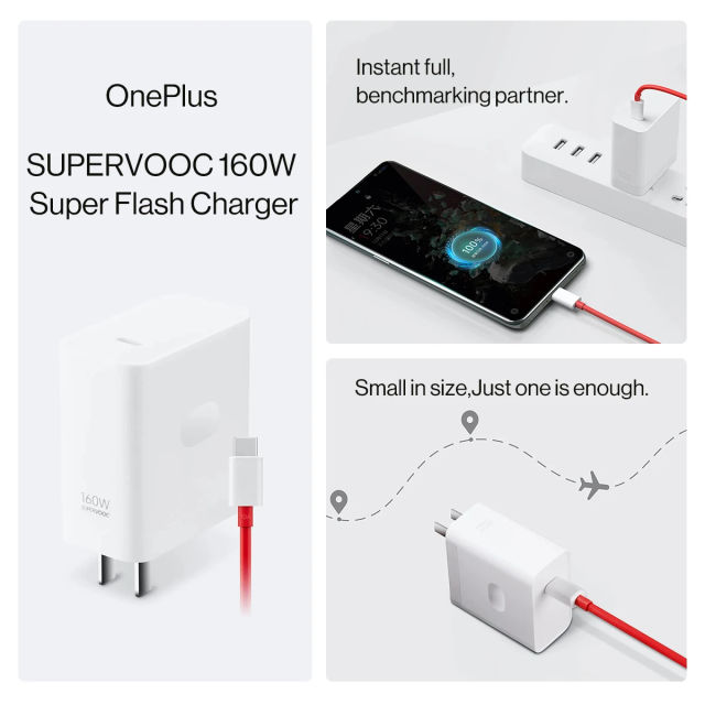 Original OnePlus SUPERVOOC 160W Wall Charger Cable For Oneplus Open/12/Ace 2 Pro