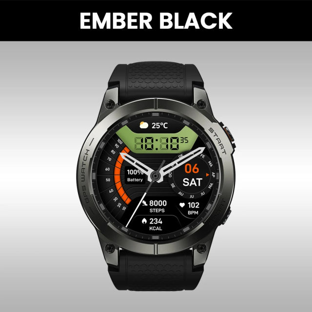 NEW Zeblaze Stratos 3 Pro GPS Smart Watch Built-in GPS & Route Import AMOLED Display Bluetooth Phone Calls