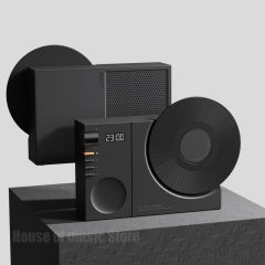 New Wireless Bluetooth Speakers Desktop Retro Clock Audio Subwoofer Outdoor Portable Plug-in Card Music Player for Birthday Gift