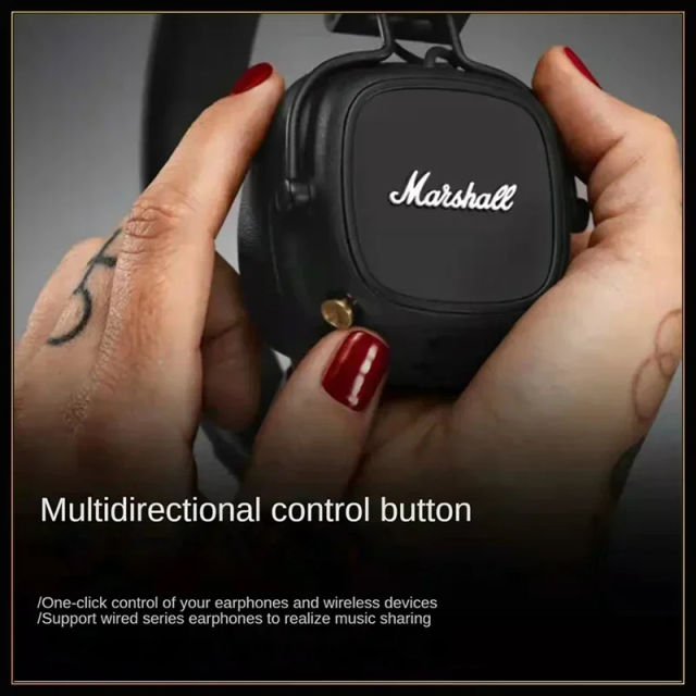 New Marshall Major IV 4 Bluetooth Headphone On Ear Wireless Earphones Foldable Design/ 80 h Playtime Sports Gaming Headset With Mic