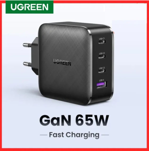 NEW UGREEN 65W GaN Charger Quick Charge 4.0 3.0 Type C PD USB Charger with QC 4.0 3.0 Fast Charger