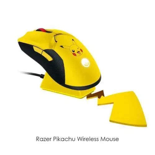 NEW Razer x Pikachu Viper Ultimate Mouse Yellow + Charging Dock