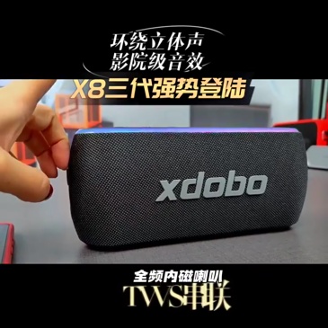 XDOBO 60W X8III Bluetooth Speaker Wireless Subwoofer RGB IPX7 6600mAh Powerful Bass Power Bank Outdoor Music Box