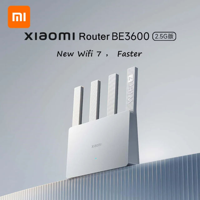 Xiaomi BE3600 Router Gigabit Version MLO Dual-Band WiFi 7 IPTV Repeater VPN Mesh Networking Acceleration 4-core Qualcomm