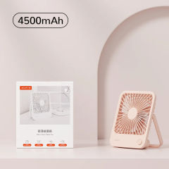 JISULIFE Portable Small Desk Fan Ultra Quiet Table Fan USB Rechargeable Cooling Fan With 4 Speed Powerful Wind Offices Fan