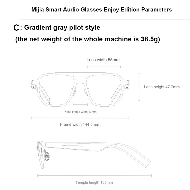 New Xiaomi Mijia Smart Audio Glasses Joyful Edition Call Noise