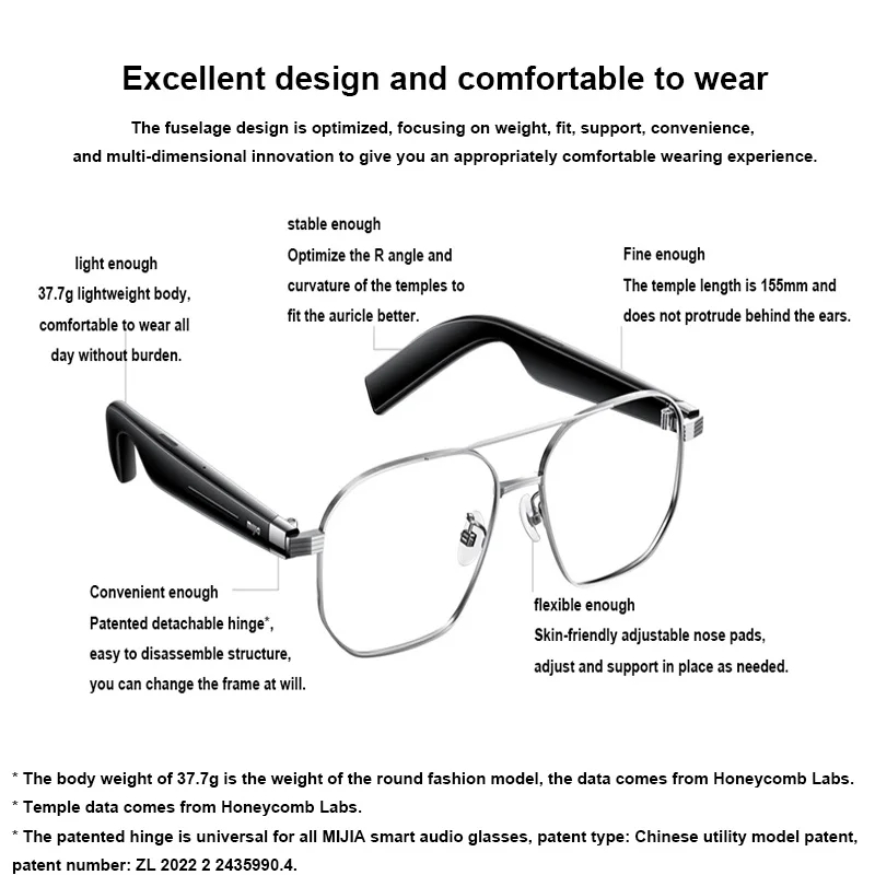 New Xiaomi Mijia Smart Audio Glasses Joyful Edition Call Noise