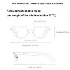 2024 New Xiaomi Mijia Smart Audio Glasses Joyful Edition Call Noise Reduction Bluetooth Headset Audio Glasses