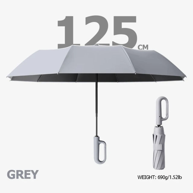 Fully Automatic Buckle Reverse Folding Umbrella with Windproof Reflective Stripe UV Umbrellas