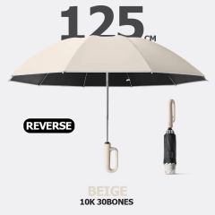 Fully Automatic Buckle Reverse Folding Umbrella with Windproof Reflective Stripe UV Umbrellas