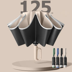 Fully Automatic Buckle Reverse Folding Umbrella with Windproof Reflective Stripe UV Umbrellas