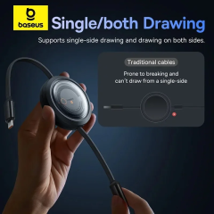 NEW Baseus Retractable 100W USB C Cable Fast Charging Portable 3 in 1 USB Type C Charger Cable