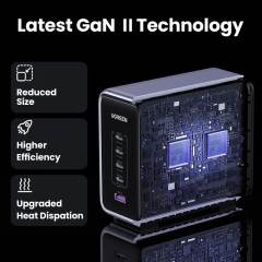 New UGREEN 300W GaN 5 Port Charger PD3.1 Adapter Cable For Macbook Pro 16'' Samsung Xiaomi Huawei iPhone