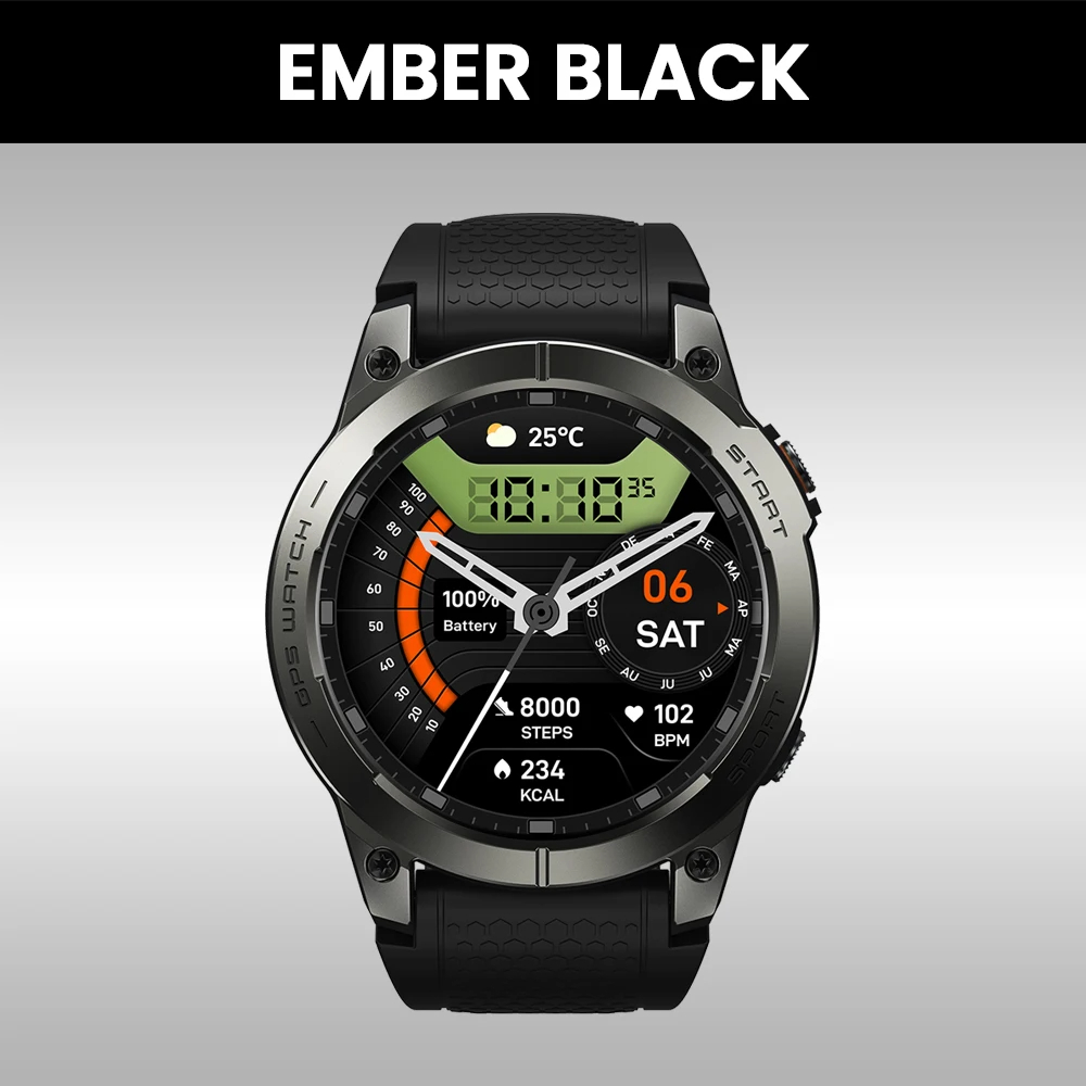 NEW Zeblaze Stratos 3 Pro GPS Smart Watch Built in GPS AMOLED Display Bluetooth Phone Calls