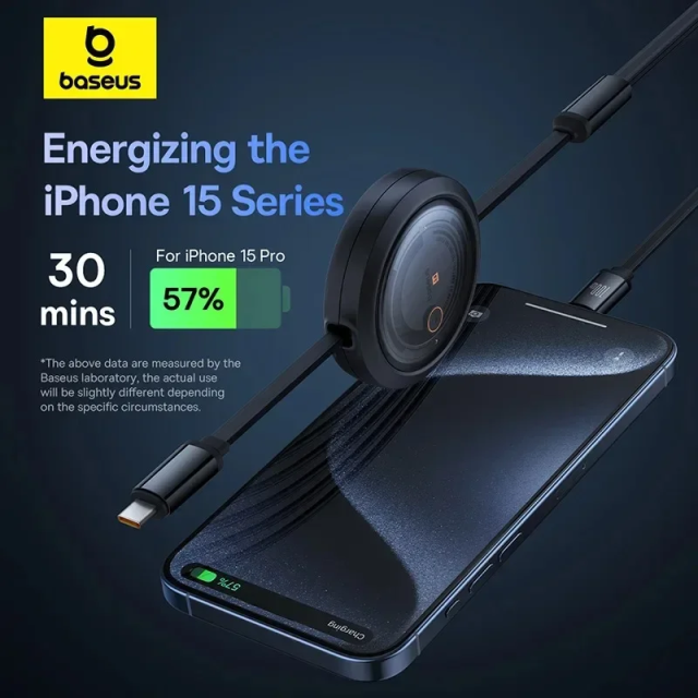 NEW Baseus Retractable 100W USB C Cable Fast Charging Portable 3 in 1 USB Type C Charger Cable