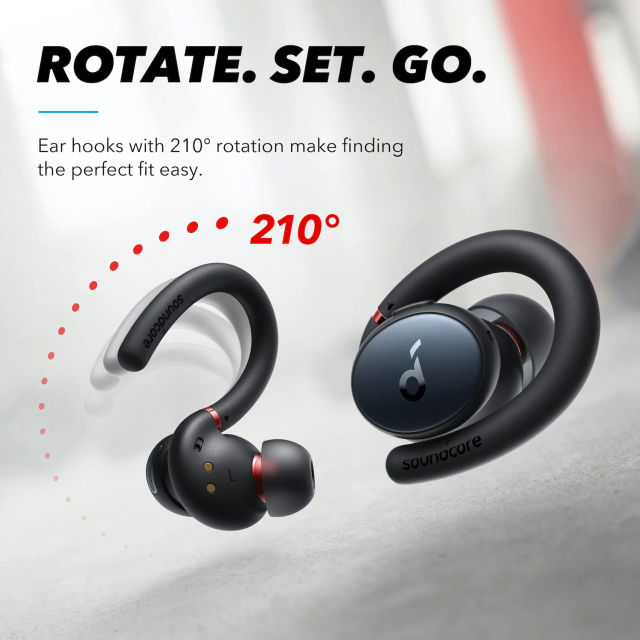 Original Anker Soundcore Sport X10 Wireless Bluetooth Earphone Rotating Ear Hooks Deep Bass IPX7 Waterproof Sweatproof Running