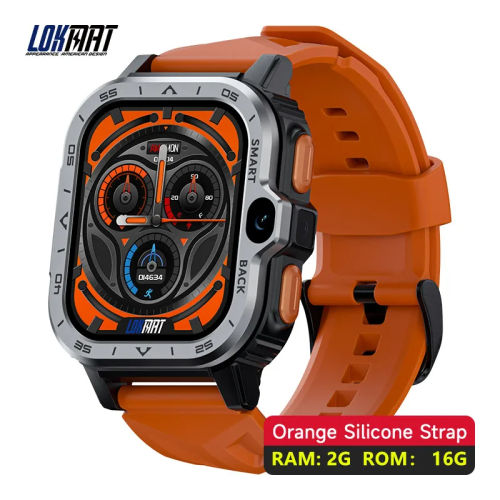2024 NEW LOKMAT APPLLP 4 MAX Android Smart Watch Phone Fitness Tracker Touch Screen Dual Camera GPS Wifi Call Wacth Heart Rate Monitor