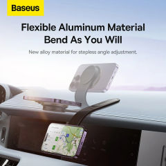 New Baseus C02 Pro Series Magnetic Wireless Charging Car Mount Cluster Black