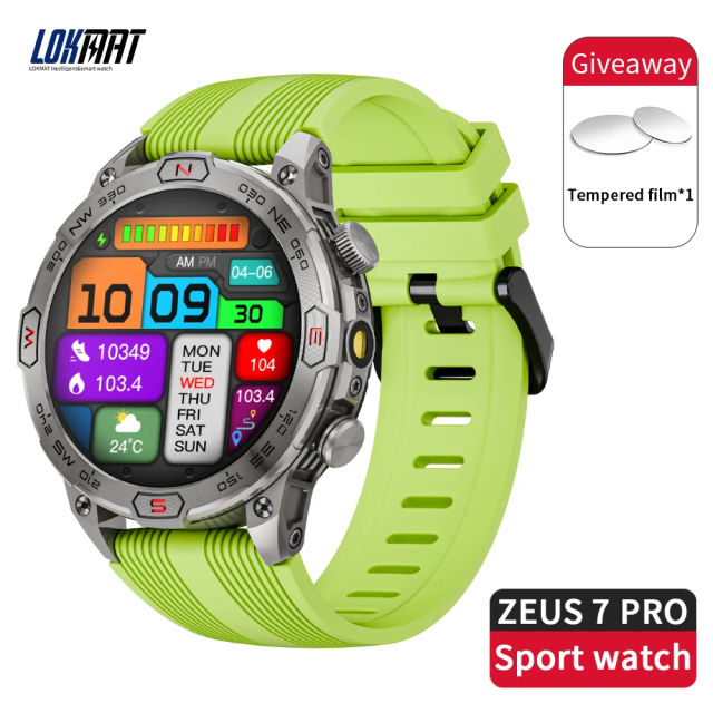LOKMAT ZEUS 7 Pro Sport Smart Watch Round 1.43 inch Amoled Screen Waterproof Outdoor