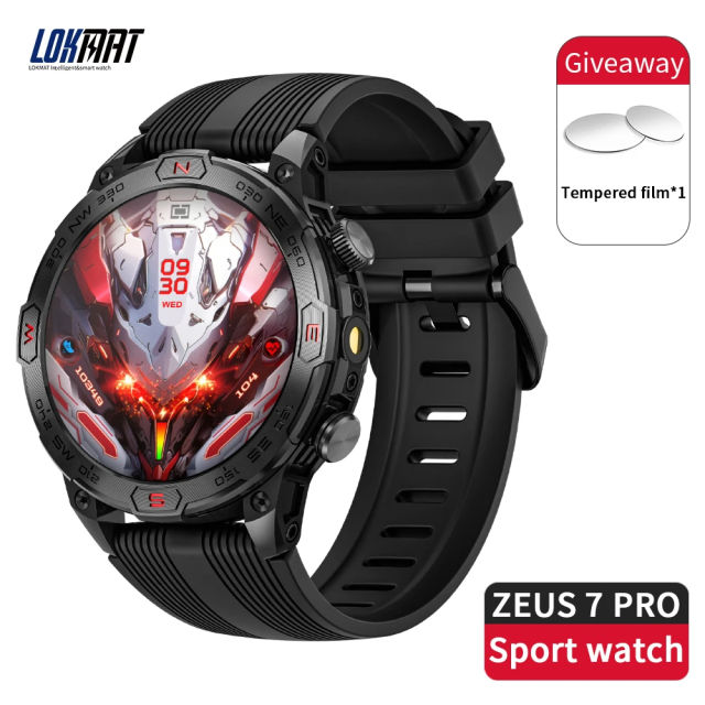 LOKMAT ZEUS 7 Pro Sport Smart Watch Round 1.43 inch Amoled Screen Waterproof Outdoor
