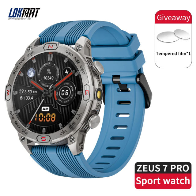 LOKMAT ZEUS 7 Pro Sport Smart Watch Round 1.43 inch Amoled Screen Waterproof Outdoor