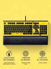 New Razer x Pokémon Pikachu Wired Gaming Mechanical Keyboard, Optional Rest