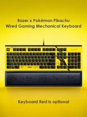 New Razer x Pokémon Pikachu Wired Gaming Mechanical Keyboard, Optional Rest