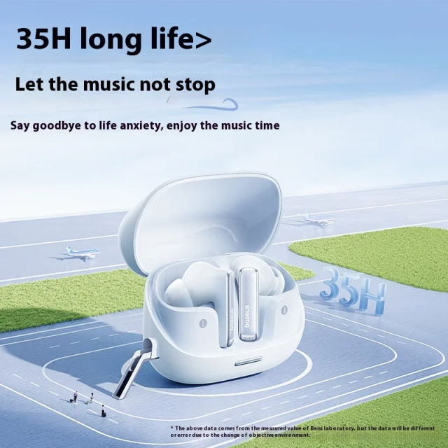 Baseus M2s pro Wireless Earphones Bluetooth 5.4 Support 3D Spatial Audio 4-Mics 52dB Active Noise Cancelling Customized Earbuds