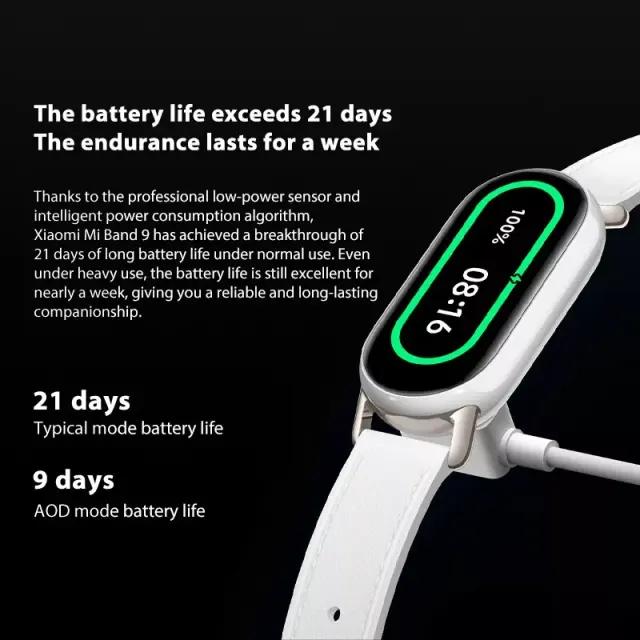 2024 Xiaomi Smart Band 9 1.62 AMOLED Display 21 Days Battery Life Fitness Tracker Smart watch GLOBAL VERSION