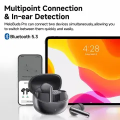 NEW QCY MeloBuds Pro ANC Bluetooth 5.3 Earphones Wireless 46dB Hybrid ANC Earbuds