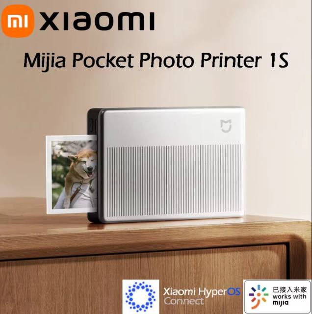2024 New Xiaomi Pocket Photo Thermal Printer 1S Bluetooth Mini Wireless Ink-less Sticker