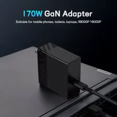 NEW Lenovo Legion 170W GaN Adapter PD3.0 QC3.0 PPS Fast Charger Cable