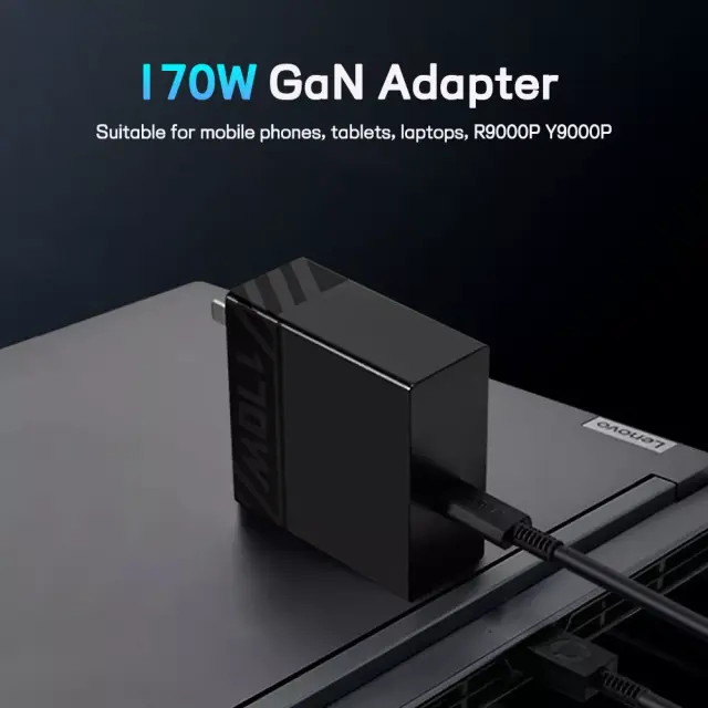 NEW Lenovo Legion 170W GaN Adapter PD3.0 QC3.0 PPS Fast Charger Cable