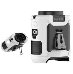 NEW 20000mAh Outdoor Portable Waist Fan Hanging Neck Fan Strong Wind with Power Bank LED Lighting for Sports Courier Outdoor Working