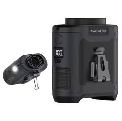 NEW 20000mAh Outdoor Portable Waist Fan Hanging Neck Fan Strong Wind with Power Bank LED Lighting for Sports Courier Outdoor Working