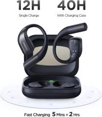 1MORE S70 Open Ear Earbuds, Bluetooth 5.3 Headphones Wireless Earphones with 4 AI ENC Call Noise Reduction