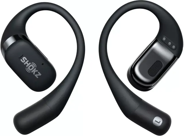 SHOKZ OpenFit  Open-Ear True Wireless Bluetooth Headphones with Microphone Earbuds with Earhooks Sweat Resistant Fast Charge