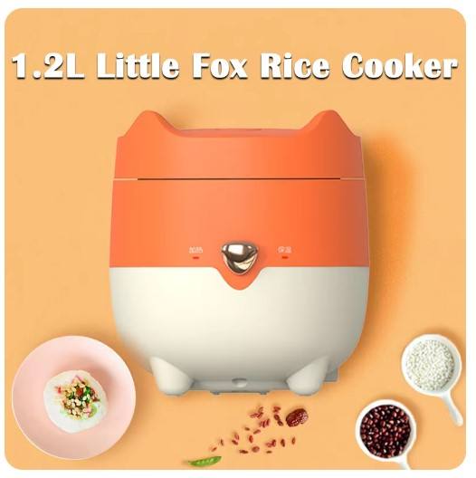 New Mini rice cooker Small 1.2L Rice Cooker Domestic cooking pot midea Fox Line Red kawayi kitty Smart Cooker