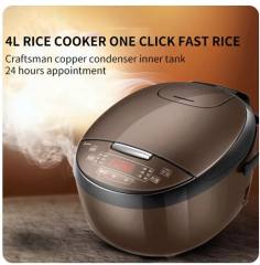 Midea rice cooker household 4L multifunctional mini rice cooker available for 2-4 people with intelligent appointment