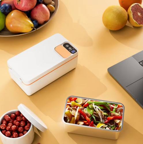 NEW 1L Electric Lunch Box Portable Heated Insulated Lunch Box Stainless Steel Large Capacity Camping