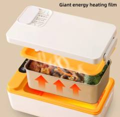 NEW 1L Electric Lunch Box Portable Heated Insulated Lunch Box Stainless Steel Large Capacity Camping