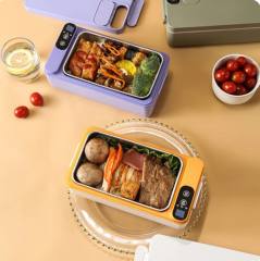 NEW 1L Electric Lunch Box Portable Heated Insulated Lunch Box Stainless Steel Large Capacity Camping