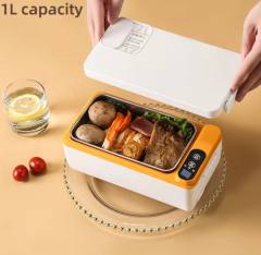 NEW 1L Electric Lunch Box Portable Heated Insulated Lunch Box Stainless Steel Large Capacity Camping
