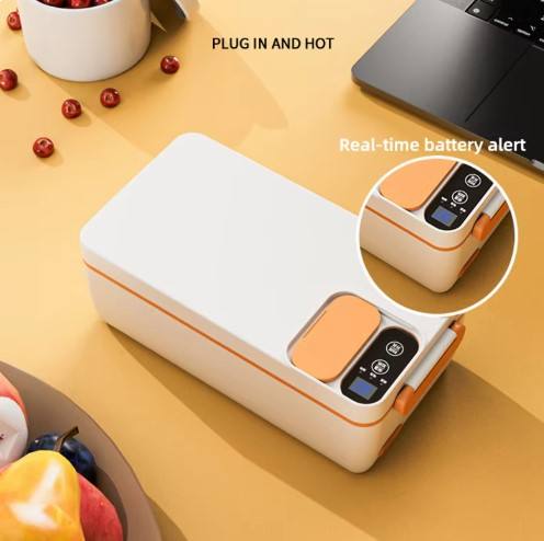 NEW 1L Electric Lunch Box Portable Heated Insulated Lunch Box Stainless Steel Large Capacity Camping