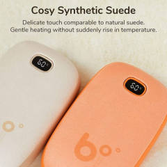 JISULIFE NS06 2-in-1 Suede Hand Warmer & Power Bank  9000mAh Pocket-Size USB-C Fast Charging